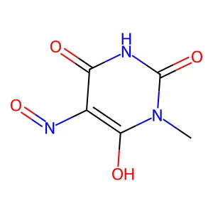 6-hydroxy-3-methyl-5-nitroso-1H-pyrimidine-2,4-dione structure