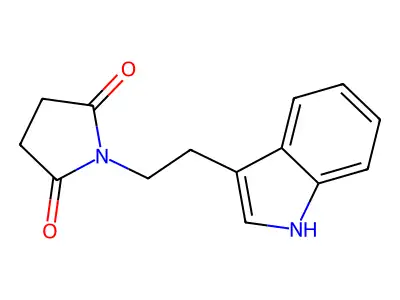 1-[2-(1H-indol-3-yl)ethyl]pyrrolidine-2,5-dione structure