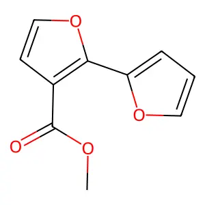 [2,2'-Bifuran]-3-carboxylic acid, methyl ester structure