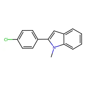 2-(4-chlorophenyl)-1-methyl-1H-indole structure
