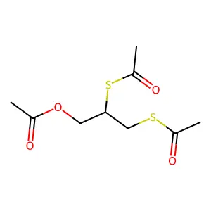 2,3-Bis(acetylsulfanyl)propyl acetate structure