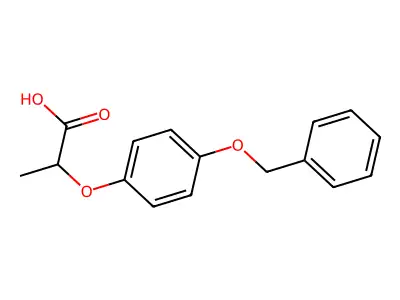 2-[4-(苄氧基)苯氧基]丙酸 structure