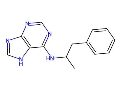 1H-Purin-6-amine, N-(1-methyl-2-phenylethyl)- structure