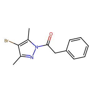 1-(4-Bromo-3,5-dimethylpyrazol-1-yl)-2-phenylethanone structure