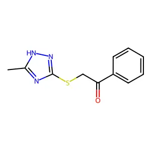 2-(5-Methyl-4H-[1,2,4]triazol-3-ylsulfanyl)-1-phenyl-ethanone structure