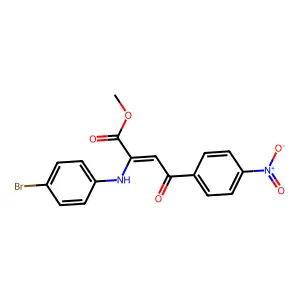 Methyl 2-[(4-bromophenyl)amino]-4-(4-nitrophenyl)-4-oxo-2-butenoate structure