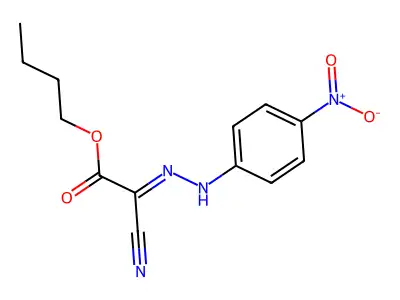 Acetic acid, cyano((4-nitrophenyl)hydrazono)-, butyl ester structure