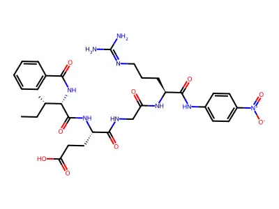 Bz-DL-xiIle-DL-Glu-Gly-DL-Arg-pNA structure