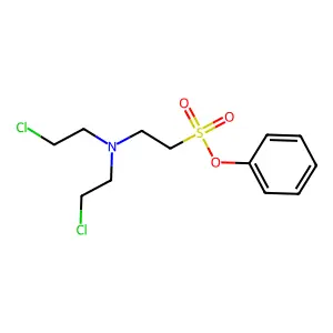 Ethanesulfonic acid, 2-(bis(2-chloroethyl)amino)-, phenyl ester structure