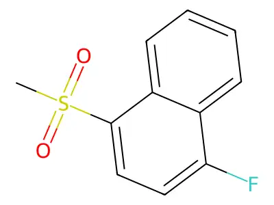 4-Fluoronaphthyl methyl sulfone structure