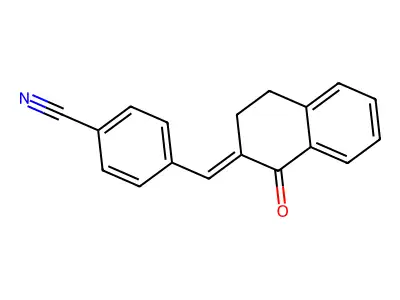 4-((1-oxo-3,4-Dihydronaphthalen-2(1H)-ylidene)methyl)benzonitrile structure