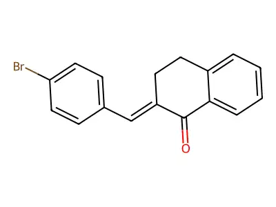 (2E)-2-(4-bromobenzylidene)-3,4-dihydronaphthalen-1(2H)-one structure