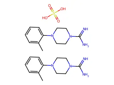 1-Piperazinecarboximidamide, 4-(2-methylphenyl)-, sulfate (2:1) structure