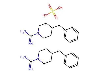 1-Piperidinecarboximidamide, 4-(phenylmethyl)-, sulfate (2:1) structure