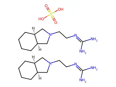 Guanidine, (2-(octahydro-2H-isoindol-2-yl)ethyl)-, cis-, sulfate (2:1) structure