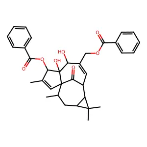 Ingenol dibenzoate structure