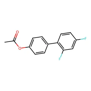 4-Acetoxy-2',4'-difluorobiphenyl structure