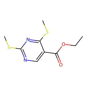 5-Pyrimidinecarboxylic acid, 2,4-bis(methylthio)-, ethyl ester structure