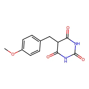 5-((4-Methoxyphenyl)methyl)-2,4,6(1H,3H,5H)-pyrimidinetrione structure
