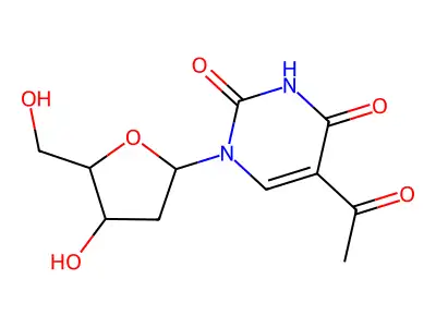 alpha-5-Acetyl-2'-deoxyuridine structure
