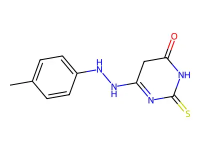6-[2-(4-methylphenyl)hydrazinyl]-2-sulfanylidene-5H-pyrimidin-4-one structure