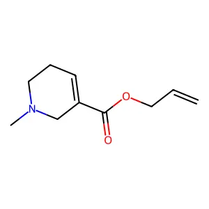 Nicotinic acid, 1,2,5,6-tetrahydro-1-methyl-, allyl ester structure