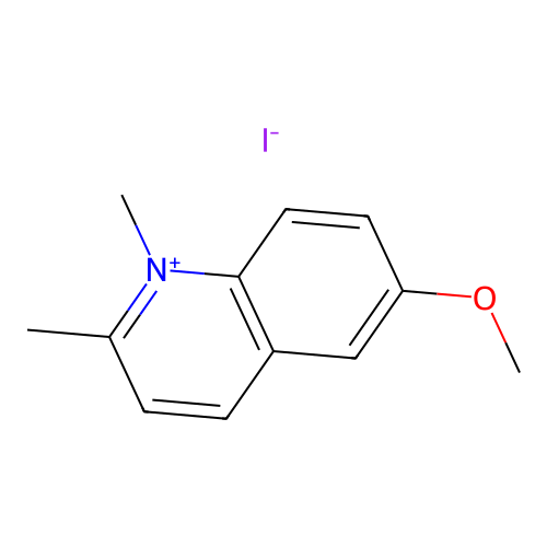 6-Methoxy-1,2-dimethylquinolinium iodide structure