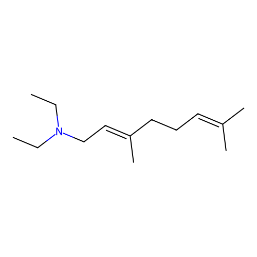 2,6-Octadien-1-amine, N,N-diethyl-3,7-dimethyl-, (2E)- structure