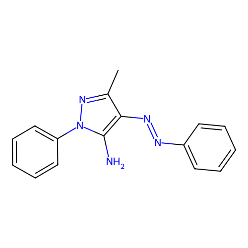 5-Methyl-2-phenyl-4-phenylazo-2H-pyrazol-3-ylamine structure