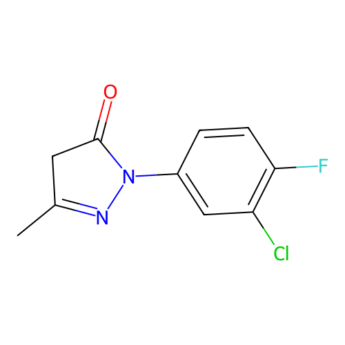 2-(3-Chloro-4-fluoro-phenyl)-5-methyl-2,4-dihydro-pyrazol-3-one structure
