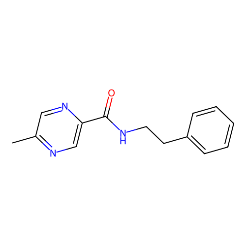 Pyrazinecarboxamide, 5-methyl-N-(2-phenylethyl)- structure