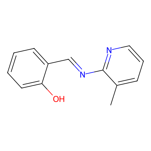 2-[(3-Methyl-2-pyridinyl)iminomethyl]phenol structure