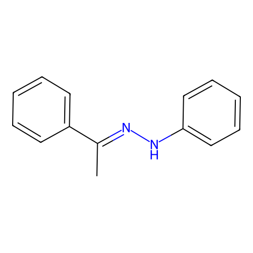 Acetophenone phenylhydrazone structure