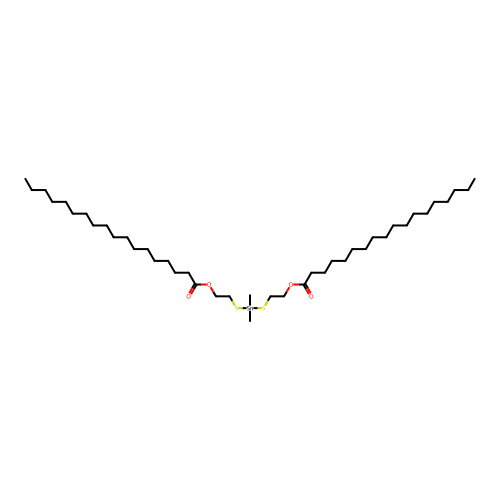 (Dimethylstannylene)bis(thioethane-1,2-diyl) distearate structure