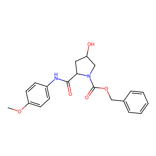 Benzyl 4-hydroxy-2-[(4-methoxyphenyl)carbamoyl]pyrrolidine-1-carboxylate structure