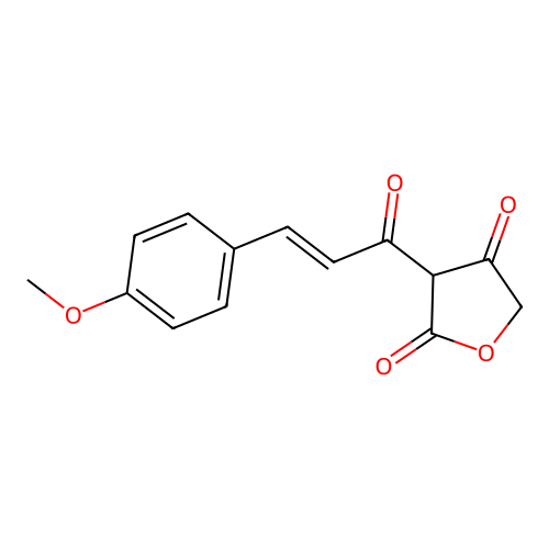 (E)-3-(3-(4-methoxyphenyl)acryloyl)furan-2,4(3H,5H)-dione structure