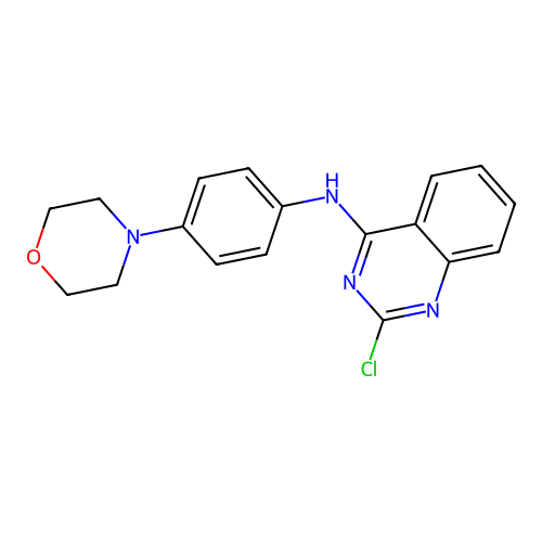 2-chloro-N-[4-(morpholin-4-yl)phenyl]quinazolin-4-amine structure