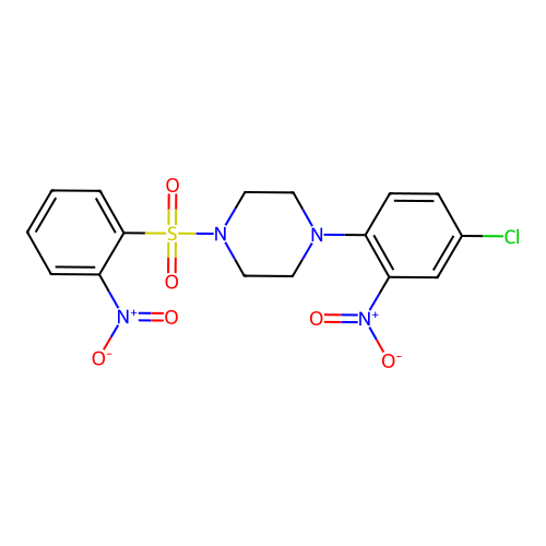 1-(4-Chloro-2-nitrophenyl)-4-[(2-nitrophenyl)sulfonyl]piperazine structure