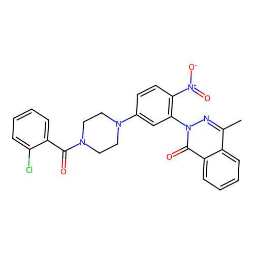 2-(5-(4-(2-chlorobenzoyl)piperazin-1-yl)-2-nitrophenyl)-4-methylphthalazin-1(2H)-one structure