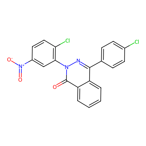 2-(2-chloro-5-nitrophenyl)-4-(4-chlorophenyl)phthalazin-1(2H)-one structure