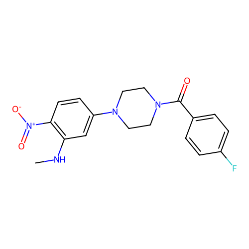 (4-Fluorophenyl){4-[3-(methylamino)-4-nitrophenyl]piperazin-1-yl}methanone structure