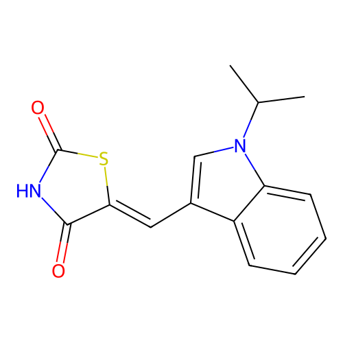 5-[(1-Propan-2-ylindol-3-yl)methylidene]-1,3-thiazolidine-2,4-dione structure