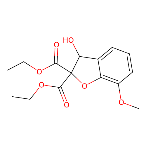 diethyl 3-hydroxy-7-methoxy-1-benzofuran-2,2(3H)-dicarboxylate structure