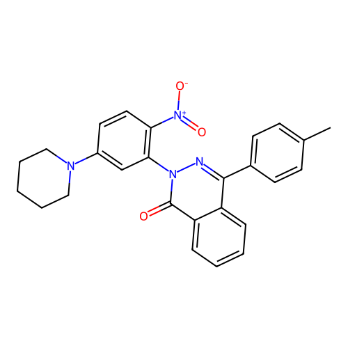 4-(4-methylphenyl)-2-[2-nitro-5-(piperidin-1-yl)phenyl]phthalazin-1(2H)-one structure