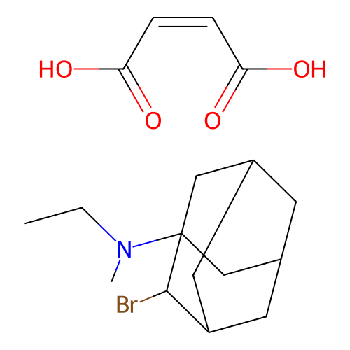 1-Adamantaneethylamine, 2-bromo-N-methyl-, maleate structure