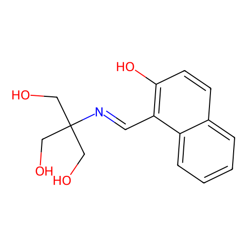 2-(Hydroxymethyl)-2-{[(2-hydroxy-1-naphthyl)methylene]amino}-1,3-propanediol structure
