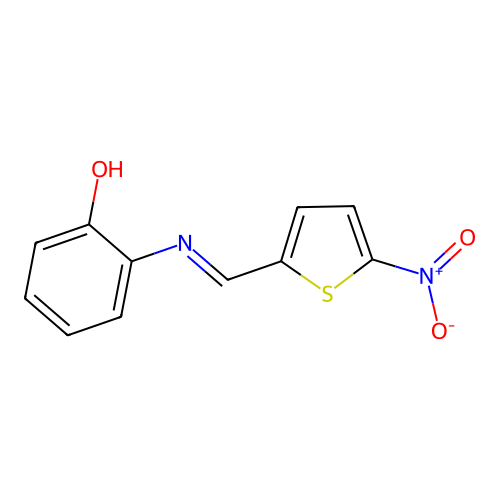 2-[(5-Nitrothiophen-2-yl)methylideneamino]phenol structure