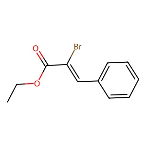 Ethyl 2-bromo-3-phenylprop-2-enoate structure