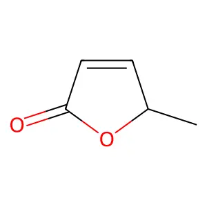 4-Hydroxy-2-pentenoic acid gamma-lactone structure