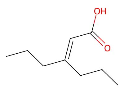 2-Hexenoic acid, 3-propyl- structure